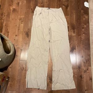 BCBG wide leg beige pants size small